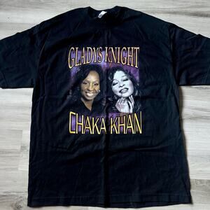 Vintage Chaka Khan Gladys Knight Hollywood Bowl AlStyle Apparel T-shirt Black XL